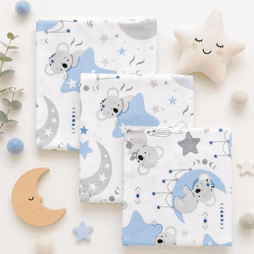 Детская ситцевая пеленка (100% хлопок) "Коала" 1839 фото